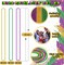 144PCS Mardi Gras Beads, Mardi Gras Green Purple Gold Metallic Beads Necklaces Accessories Bulk, Mardi Gras Beads Necklace Costumes Women Men Kids for Parade Throws Party Decorations Favor Supplies